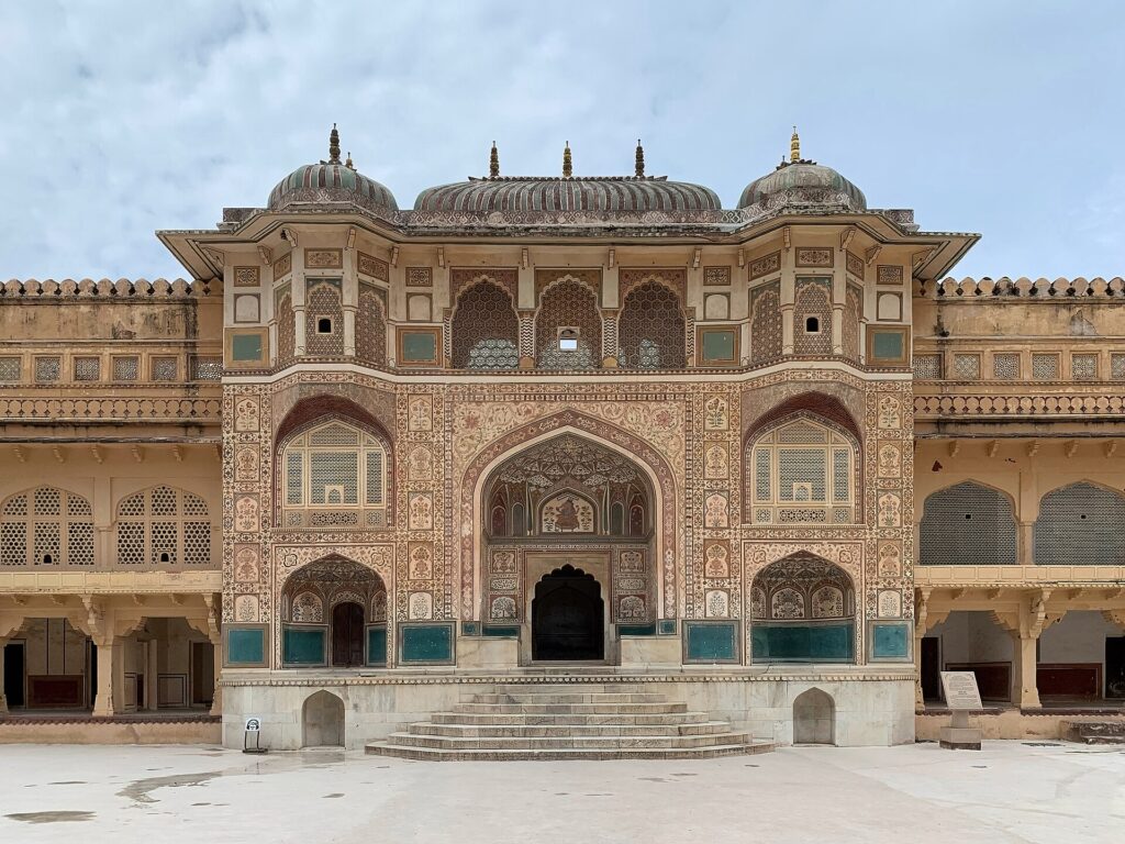 Painted Ganesh Pol gateway inside Amer Fort, Jaipur.