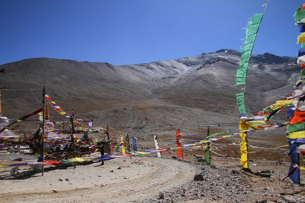 Kunzum Pass on the seasonal Manali to Spiti road.