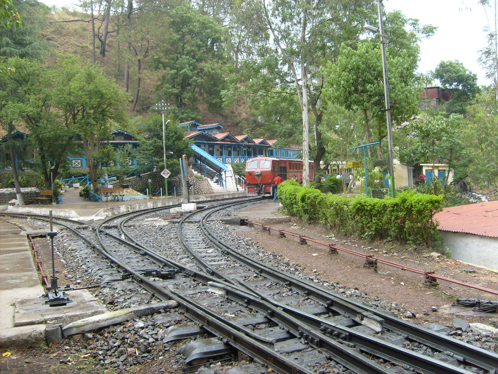 A train on the historic Kalka–Shimla Railway near Barog
