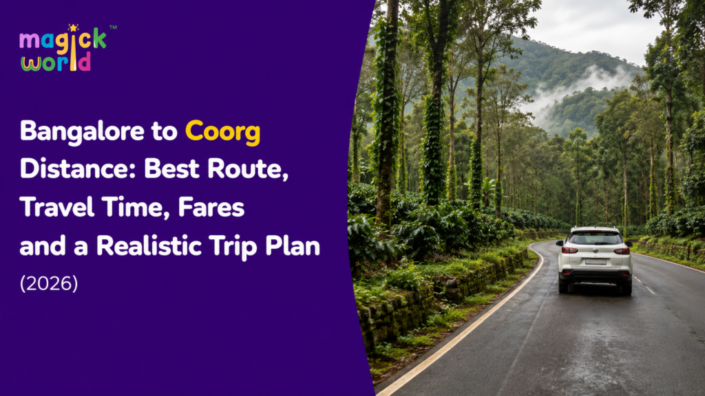 Bangalore to Coorg Distance: Best Route, Travel Time, Fares and a Realistic Trip Plan (2026)