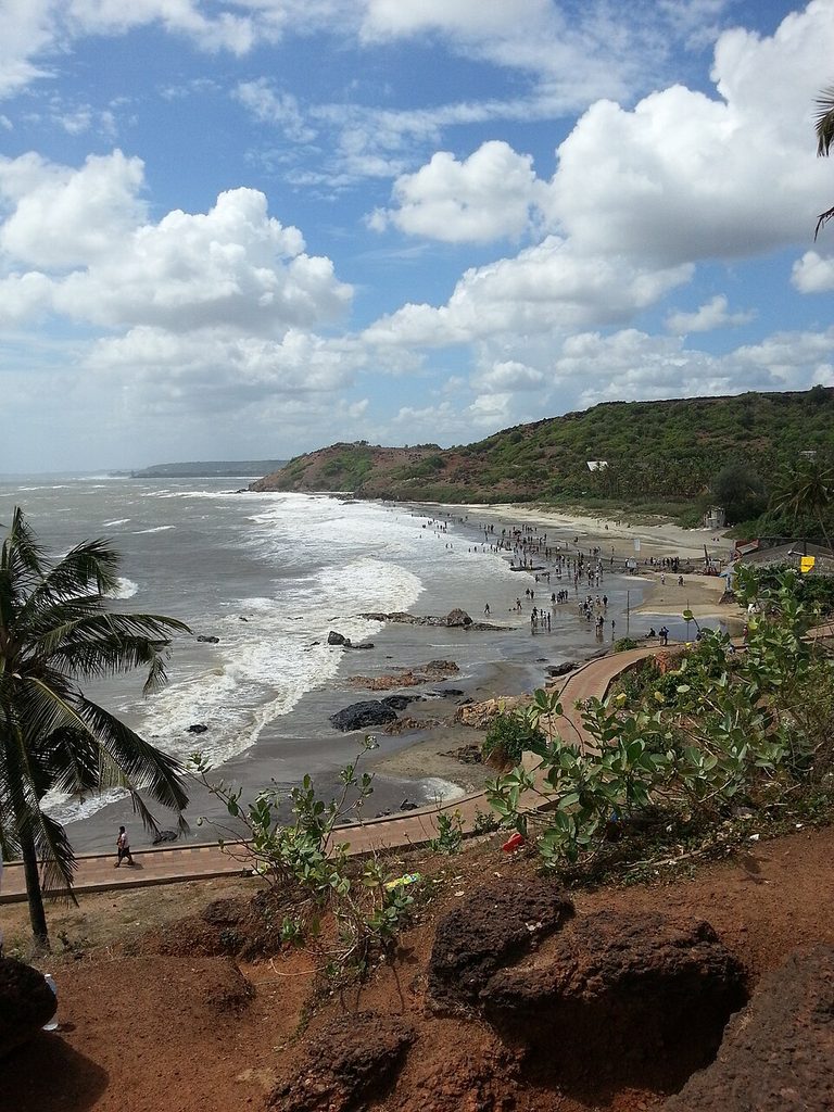 A beach scene in Goa.